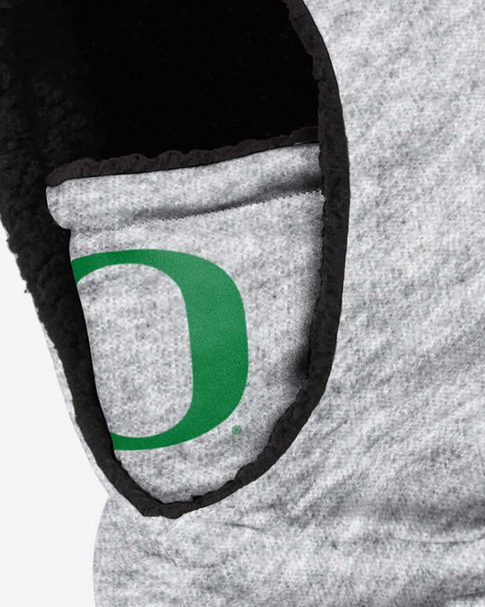Oregon Ducks Heather Grey Big Logo Hooded Gaiter FOCO - FOCO.com