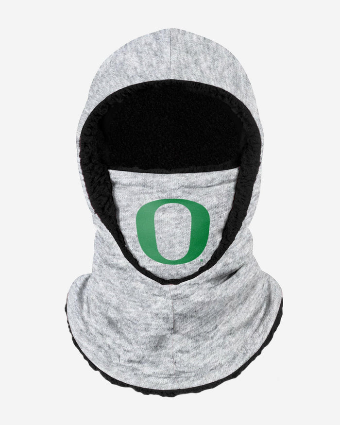 Oregon Ducks Heather Grey Big Logo Hooded Gaiter FOCO - FOCO.com