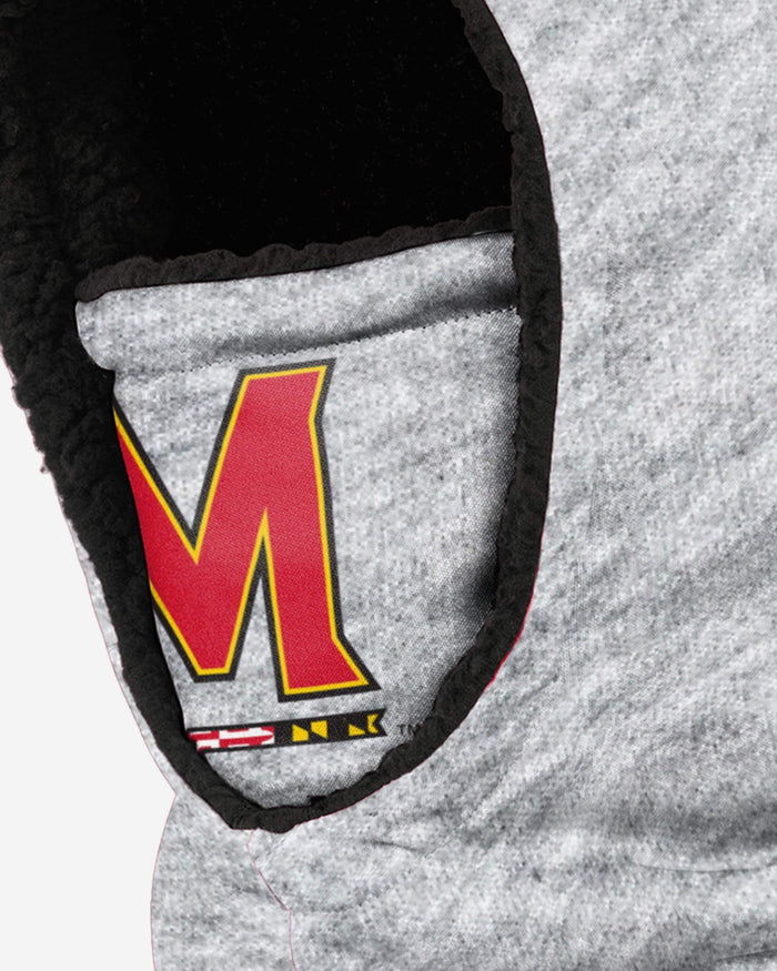 Maryland Terrapins Heather Grey Big Logo Hooded Gaiter FOCO - FOCO.com