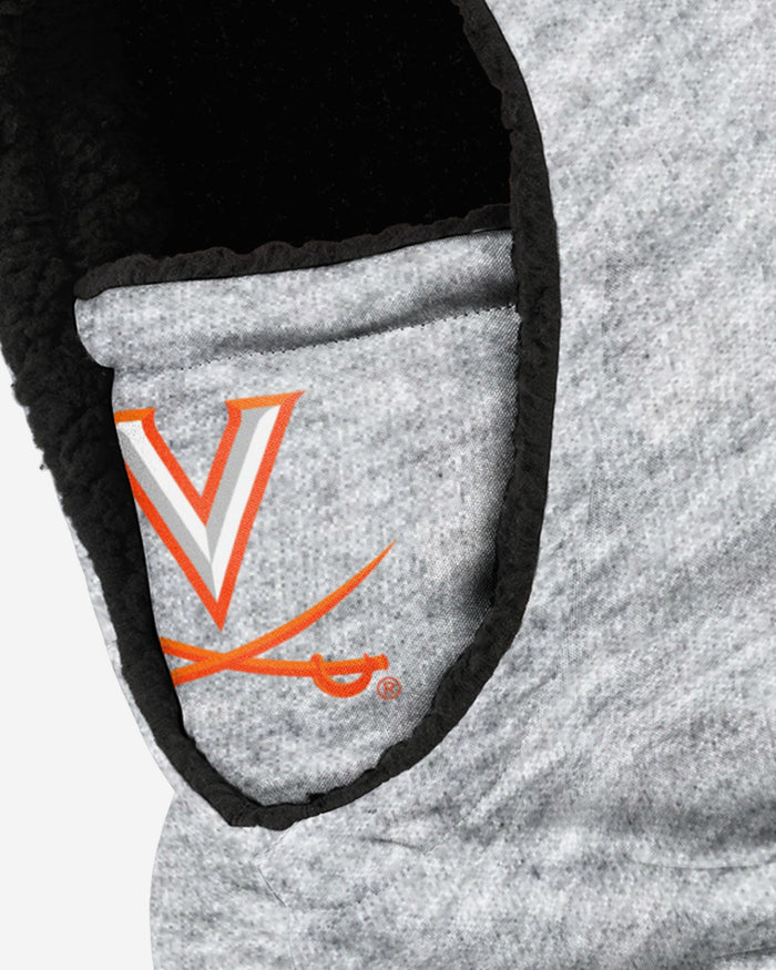 Virginia Cavaliers Heather Grey Big Logo Hooded Gaiter FOCO - FOCO.com