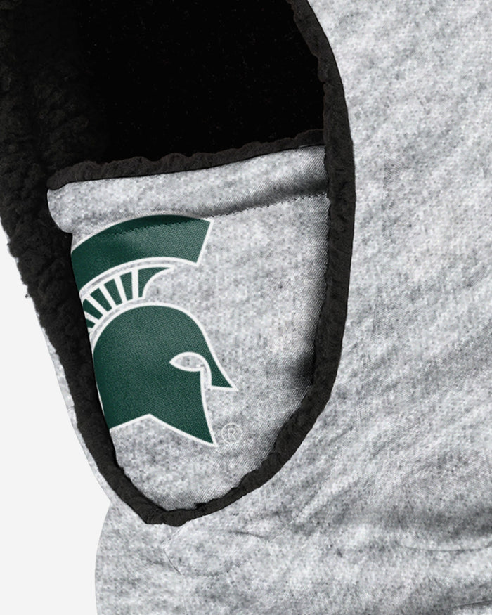Michigan State Spartans Heather Grey Big Logo Hooded Gaiter FOCO - FOCO.com