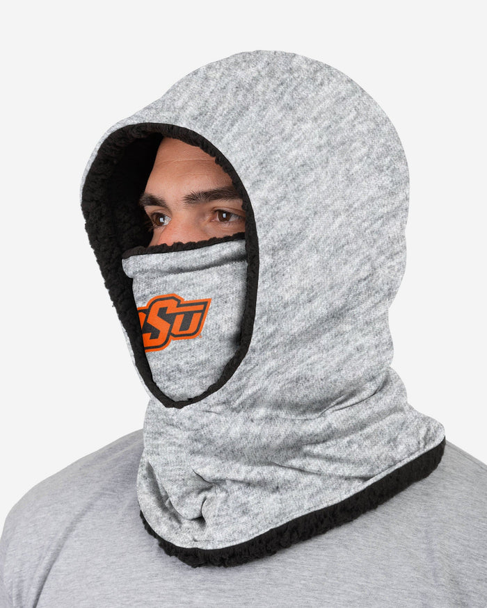 Oklahoma State Cowboys Heather Grey Big Logo Hooded Gaiter FOCO - FOCO.com