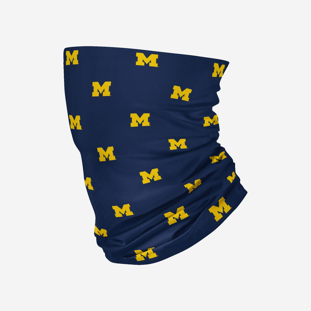 Michigan Wolverines Mini Print Logo Gaiter Scarf FOCO - FOCO.com
