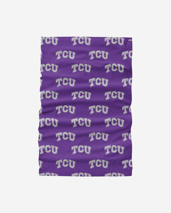 TCU Horned Frogs Mini Print Logo Gaiter Scarf FOCO - FOCO.com
