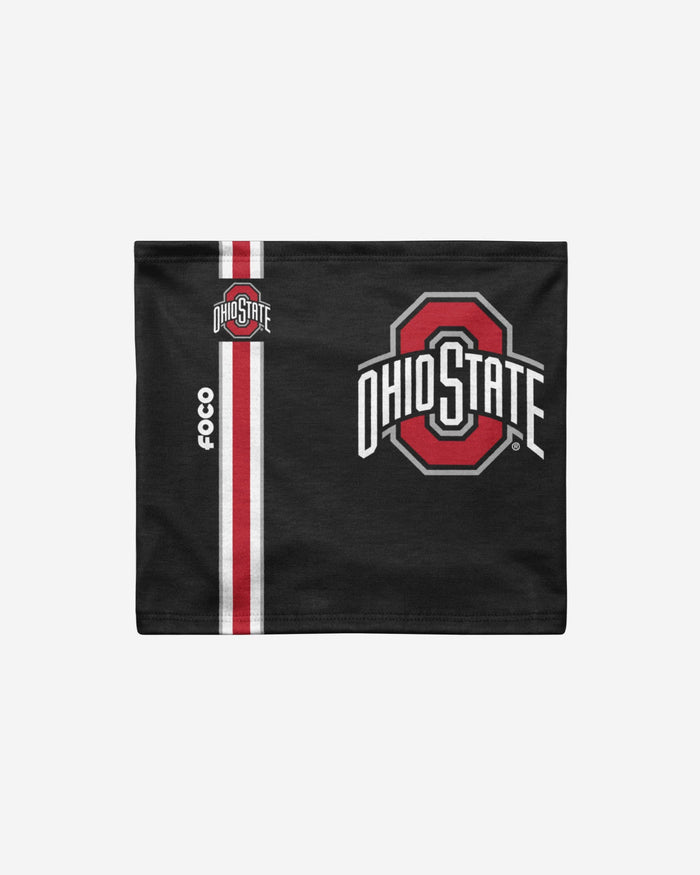 Ohio State Buckeyes On-Field Sideline Logo Team Black Gaiter Scarf FOCO - FOCO.com