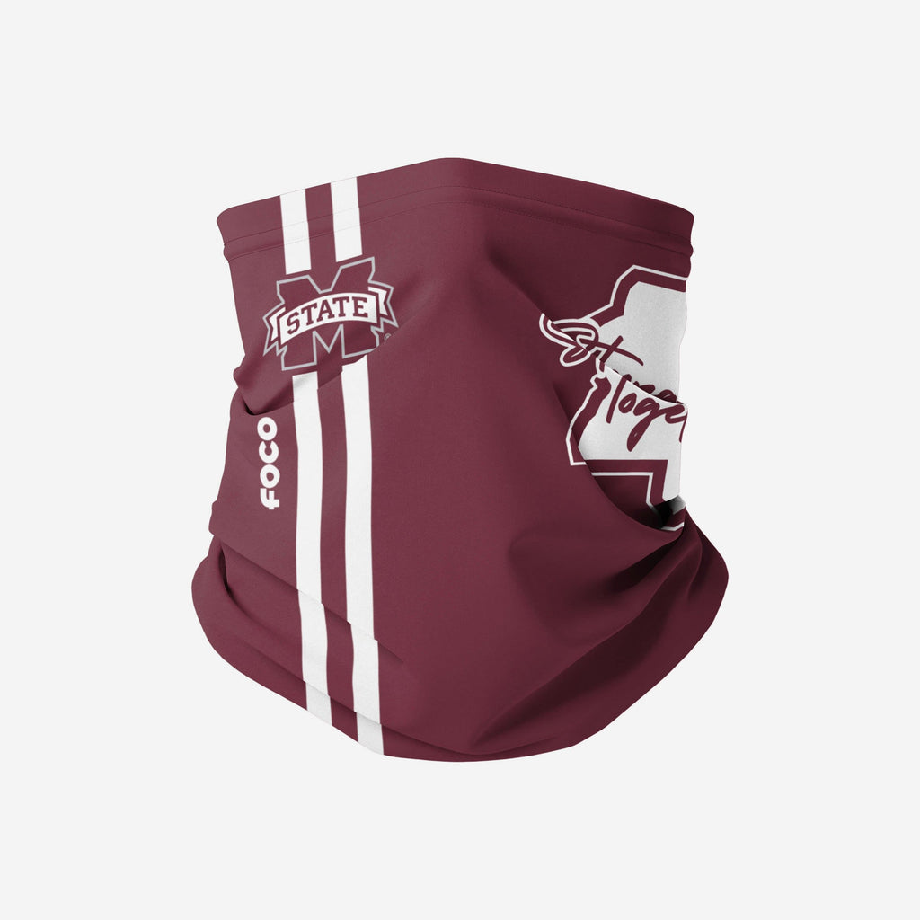 Mississippi State Bulldogs On-Field Sideline Logo Stronger Together Gaiter Scarf FOCO - FOCO.com