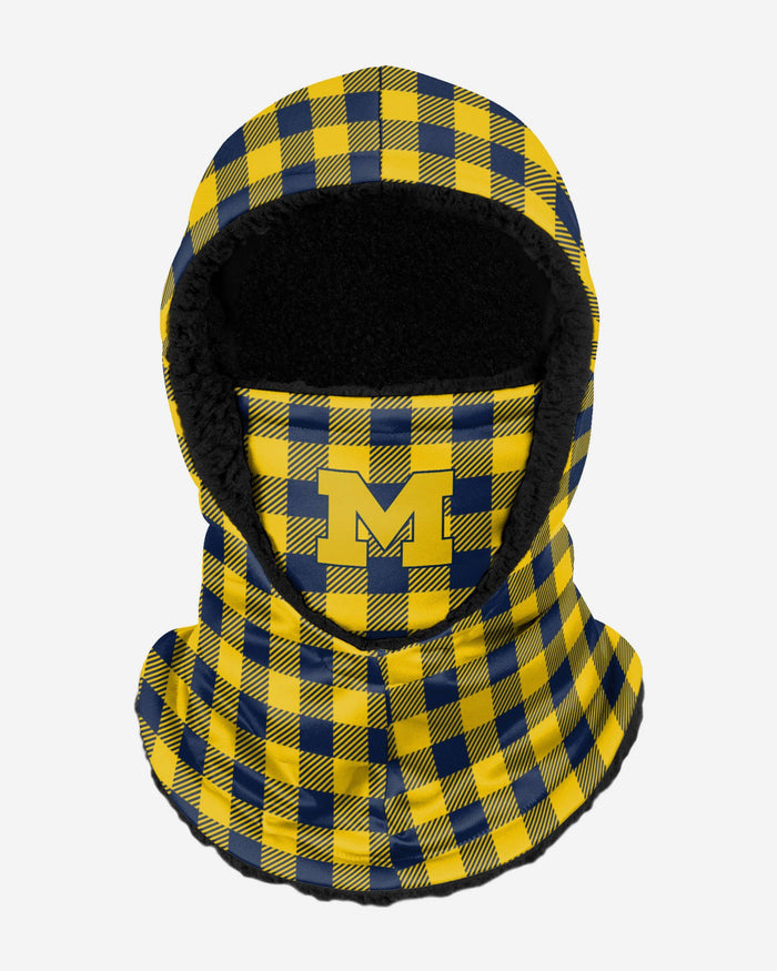 Michigan Wolverines Plaid Hooded Gaiter FOCO - FOCO.com
