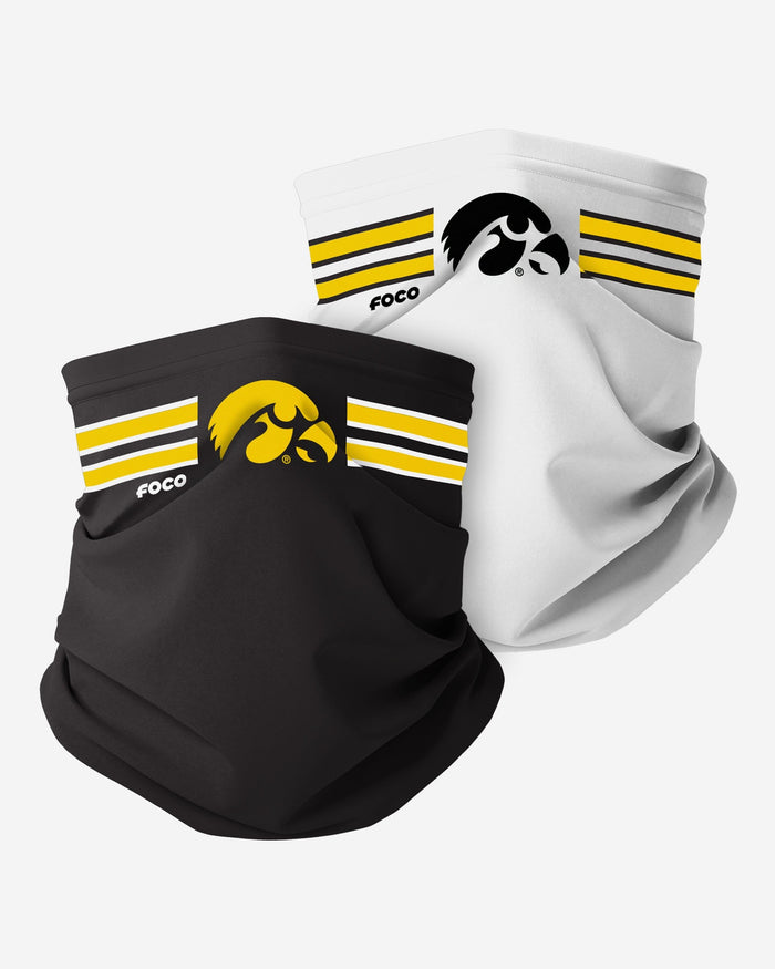 Iowa Hawkeyes Stitched 2 Pack Gaiter Scarf FOCO - FOCO.com