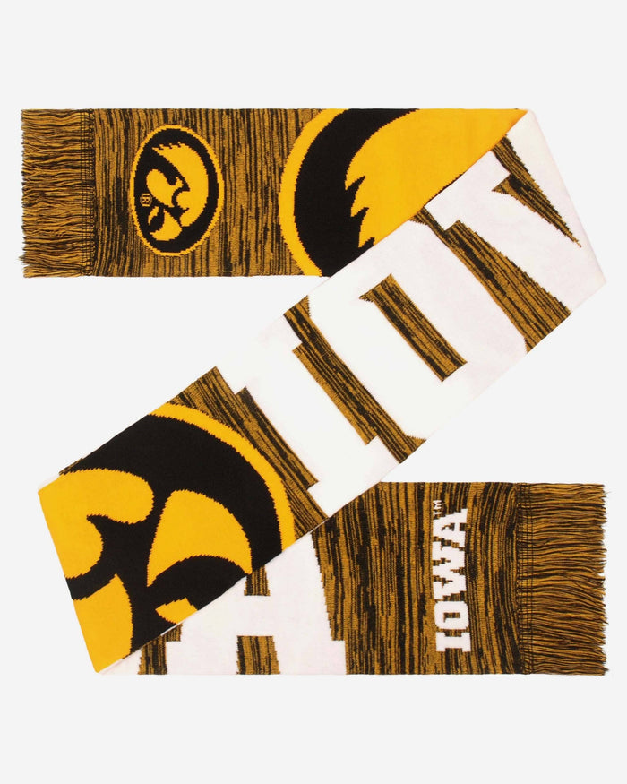 Iowa Hawkeyes Wordmark Big Logo Colorblend Scarf FOCO - FOCO.com