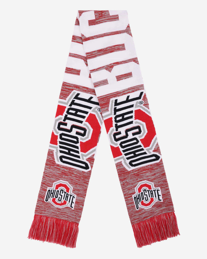 Ohio State Buckeyes Wordmark Big Logo Colorblend Scarf FOCO - FOCO.com