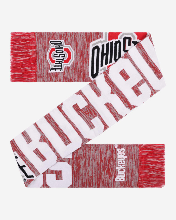 Ohio State Buckeyes Wordmark Big Logo Colorblend Scarf FOCO - FOCO.com