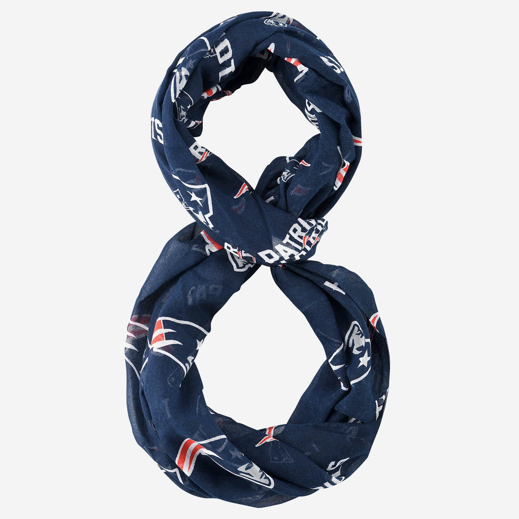 New England Patriots Team Logo Infinity Scarf FOCO - FOCO.com
