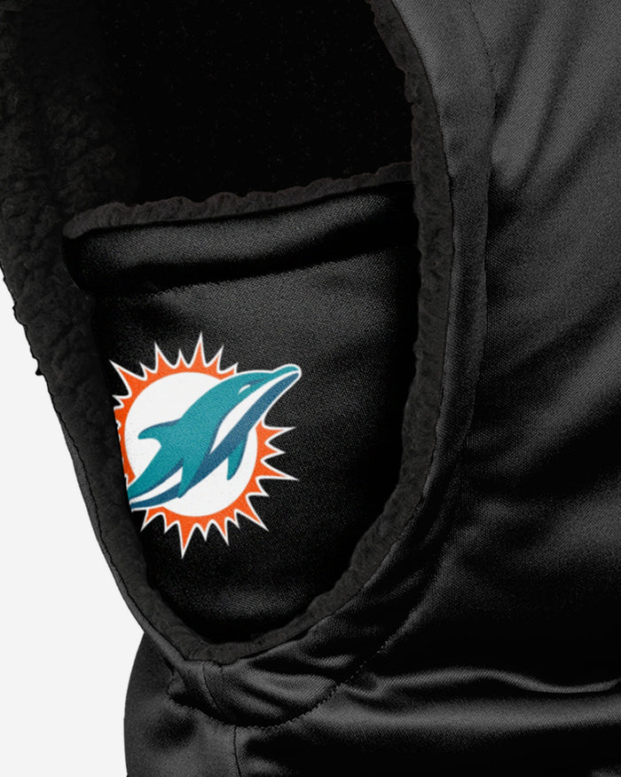 Miami Dolphins Black Hooded Gaiter FOCO - FOCO.com