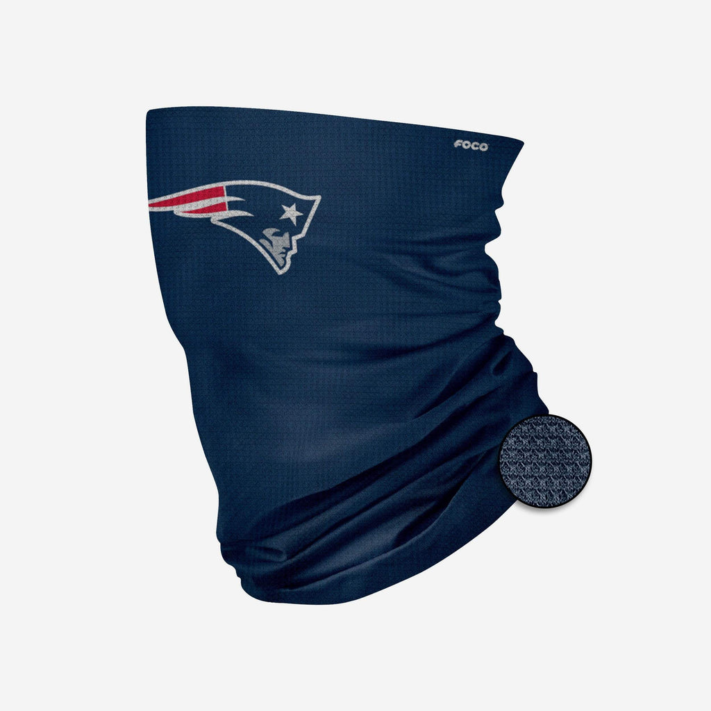 New England Patriots Big Logo Waffle Gaiter Scarf FOCO - FOCO.com
