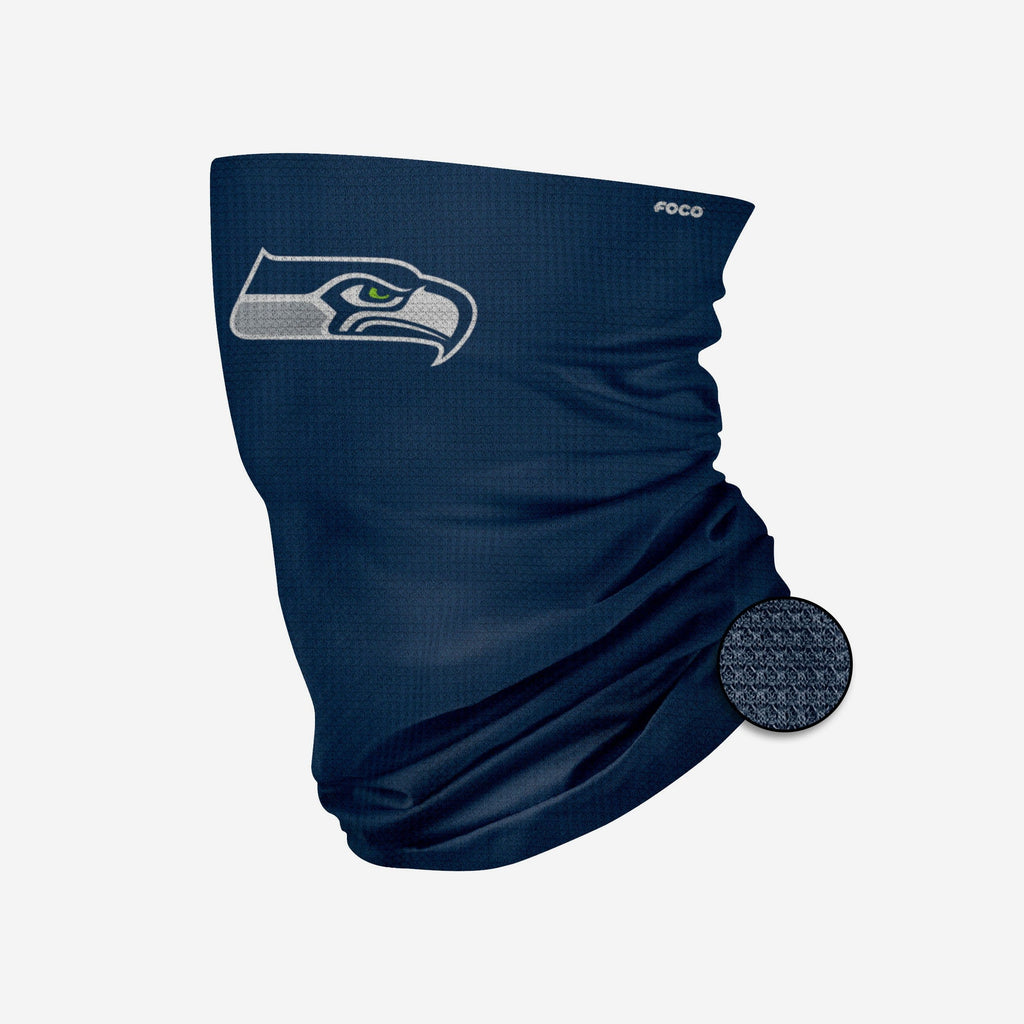 Seattle Seahawks Big Logo Waffle Gaiter Scarf FOCO - FOCO.com