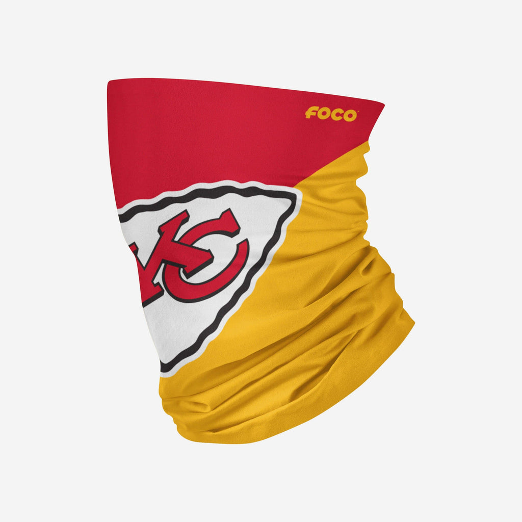Kansas City Chiefs Big Logo Gaiter Scarf FOCO Adult - FOCO.com