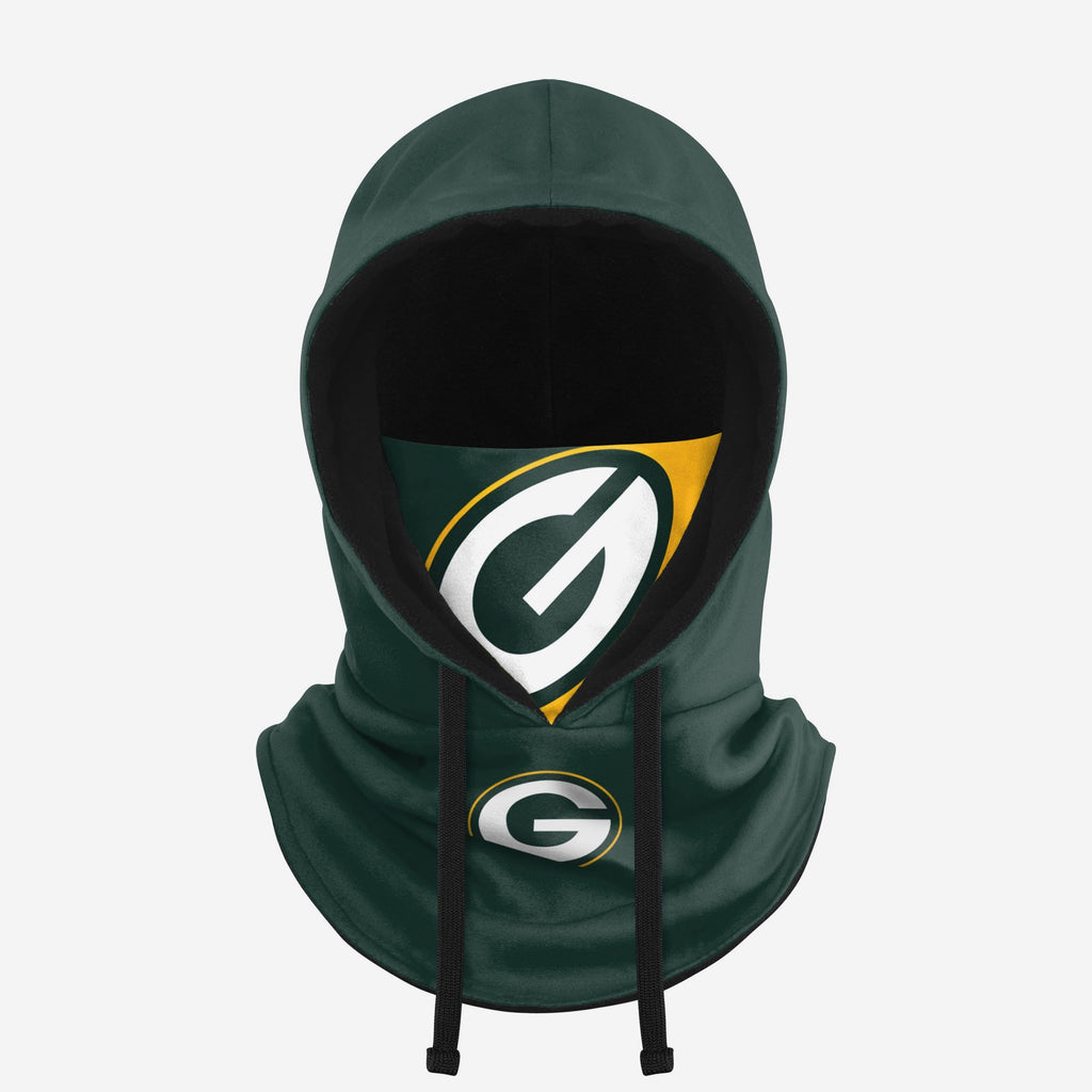 Green Bay Packers Drawstring Hooded Gaiter FOCO - FOCO.com