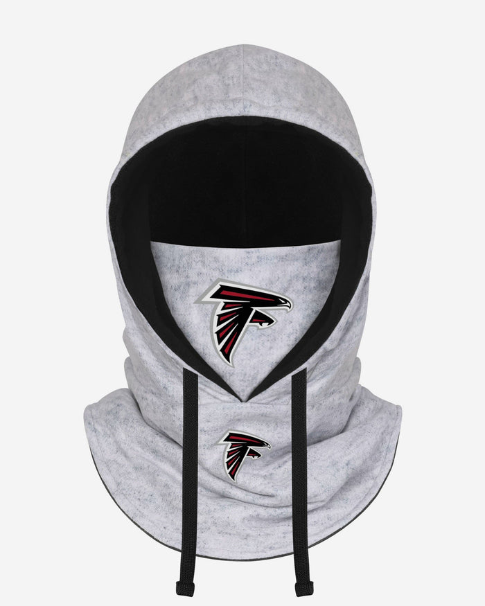 Atlanta Falcons Heather Gray Drawstring Hooded Gaiter Scarf FOCO - FOCO.com