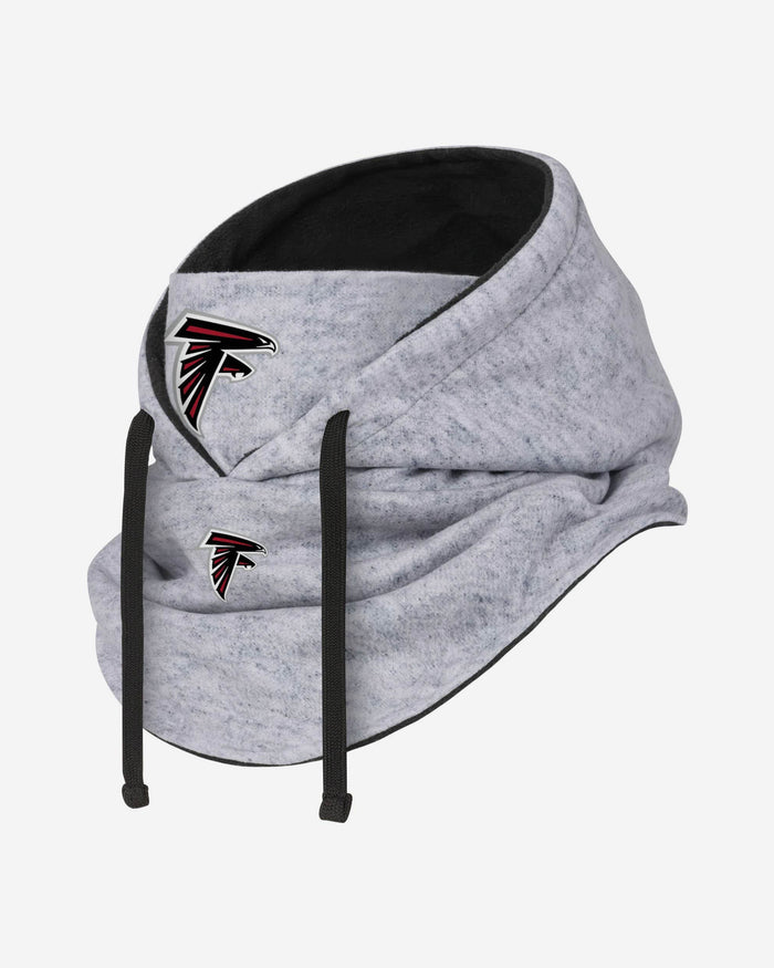 Atlanta Falcons Heather Gray Drawstring Hooded Gaiter Scarf FOCO - FOCO.com