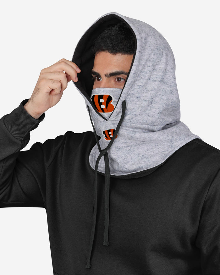 Cincinnati Bengals Heather Gray Drawstring Hooded Gaiter Scarf FOCO - FOCO.com