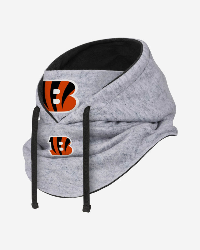 Cincinnati Bengals Heather Gray Drawstring Hooded Gaiter Scarf FOCO - FOCO.com