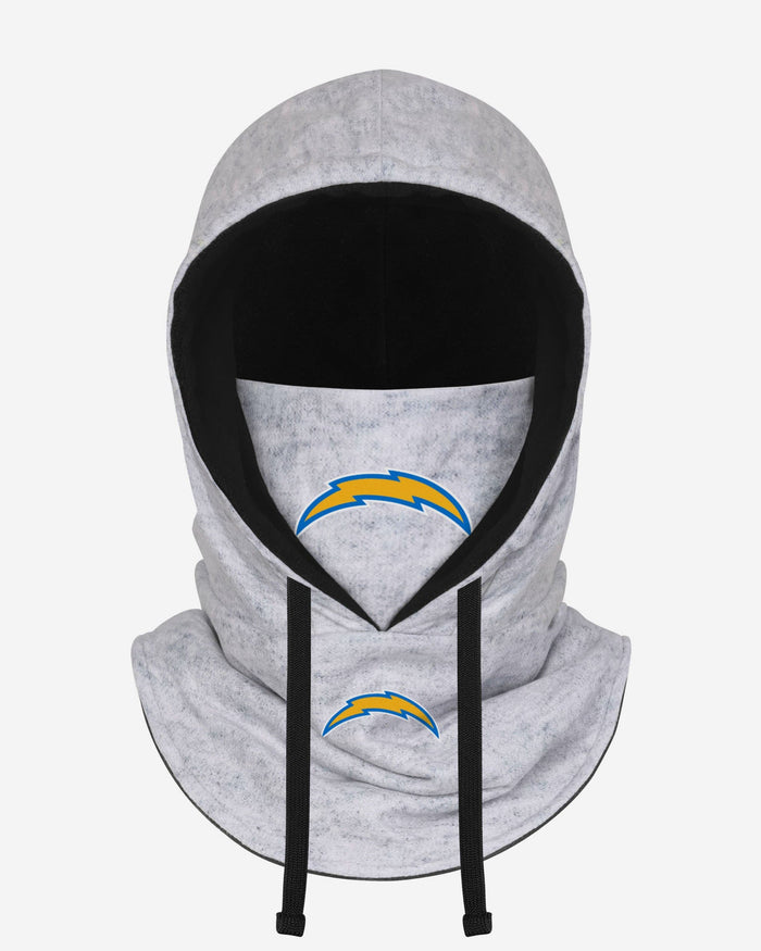 Los Angeles Chargers Heather Gray Drawstring Hooded Gaiter Scarf FOCO - FOCO.com