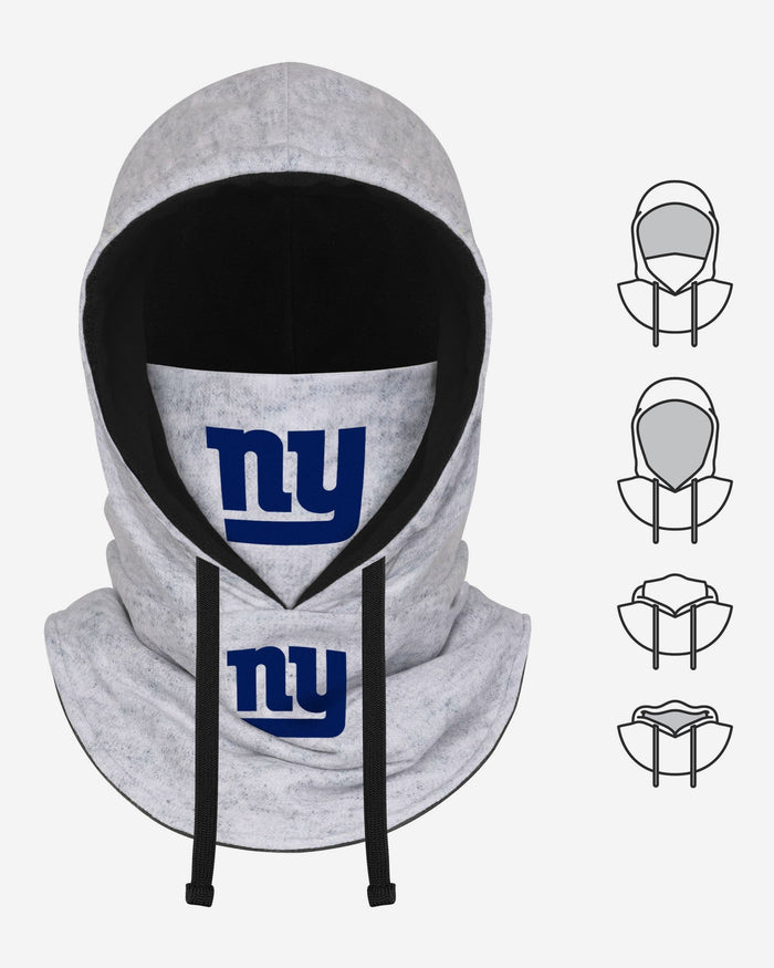 New York Giants Heather Gray Drawstring Hooded Gaiter Scarf FOCO - FOCO.com