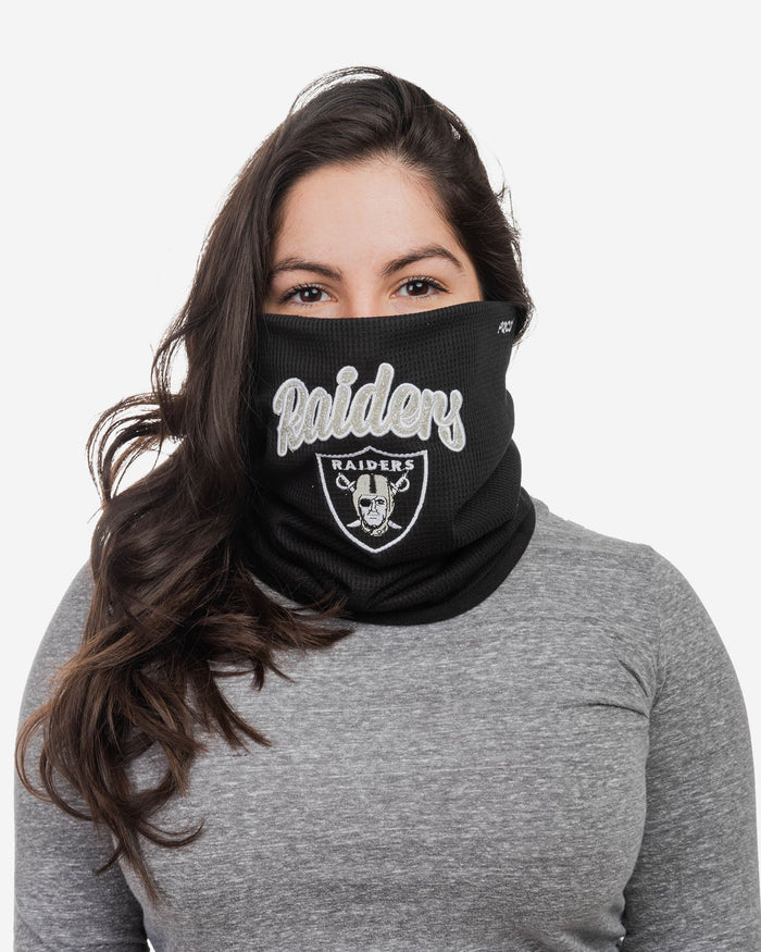 Las Vegas Raiders Glitter Waffle Gaiter Scarf FOCO - FOCO.com