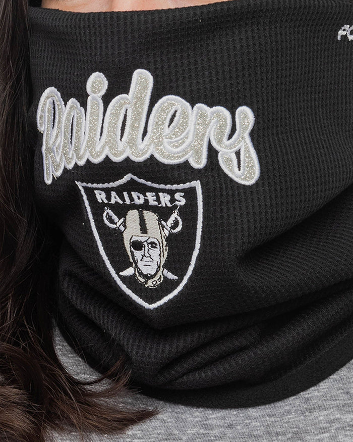 Las Vegas Raiders Glitter Waffle Gaiter Scarf FOCO - FOCO.com
