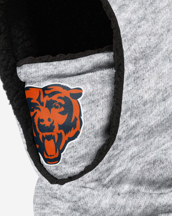 Chicago Bears Heather Grey Big Logo Hooded Gaiter FOCO - FOCO.com
