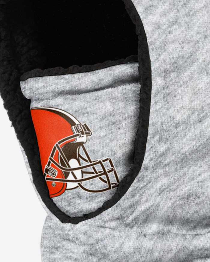 Cleveland Browns Heather Grey Big Logo Hooded Gaiter FOCO - FOCO.com