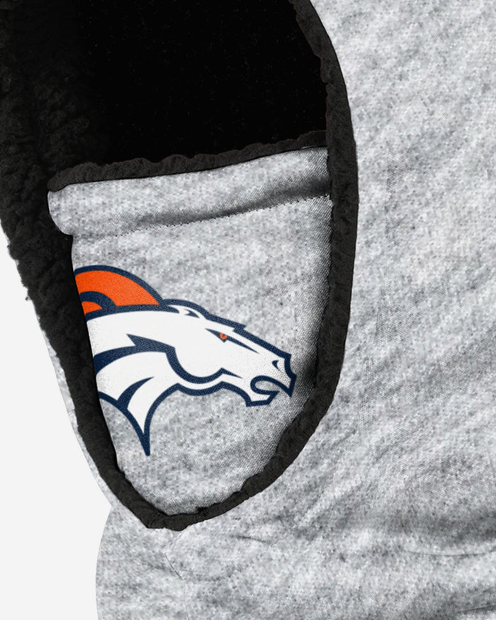 Denver Broncos Heather Grey Big Logo Hooded Gaiter FOCO - FOCO.com