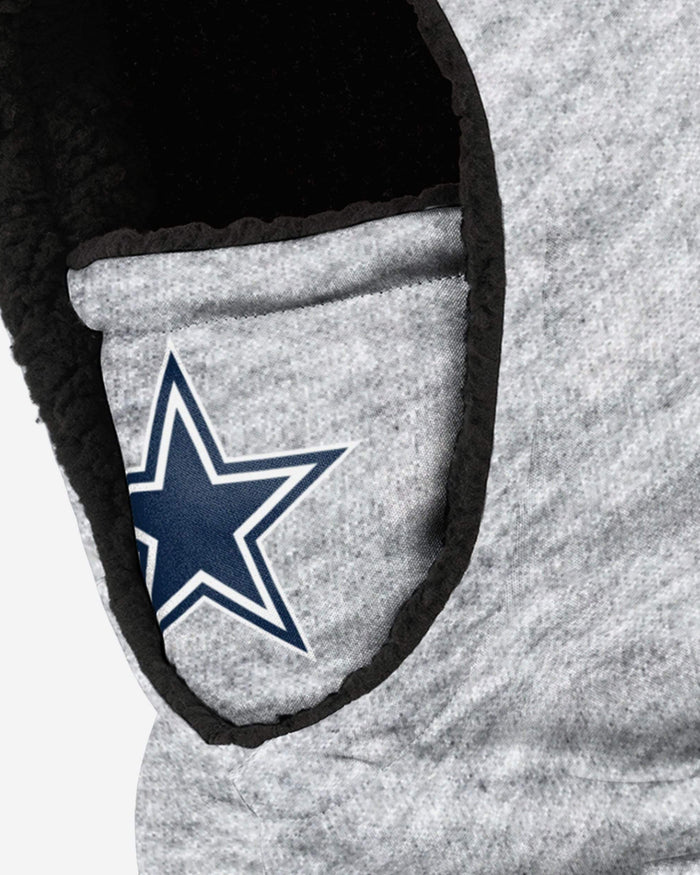 Dallas Cowboys Heather Grey Big Logo Hooded Gaiter FOCO - FOCO.com