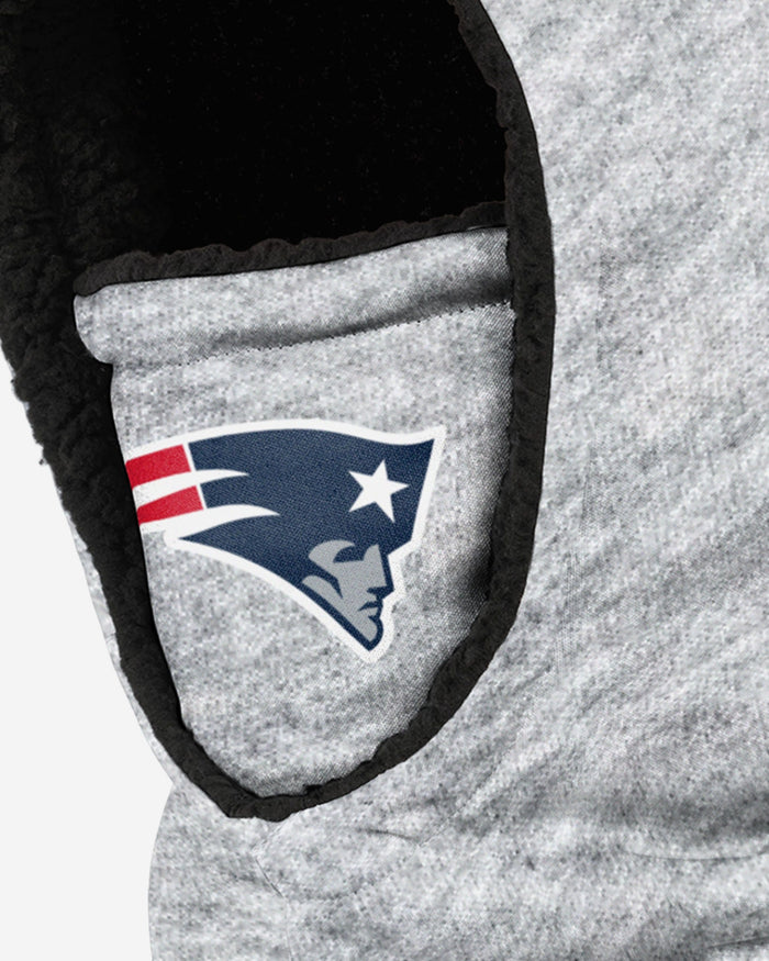 New England Patriots Heather Grey Big Logo Hooded Gaiter FOCO - FOCO.com