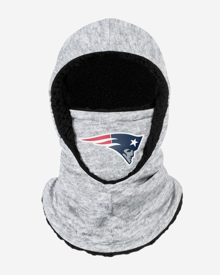 New England Patriots Heather Grey Big Logo Hooded Gaiter FOCO Adult - FOCO.com