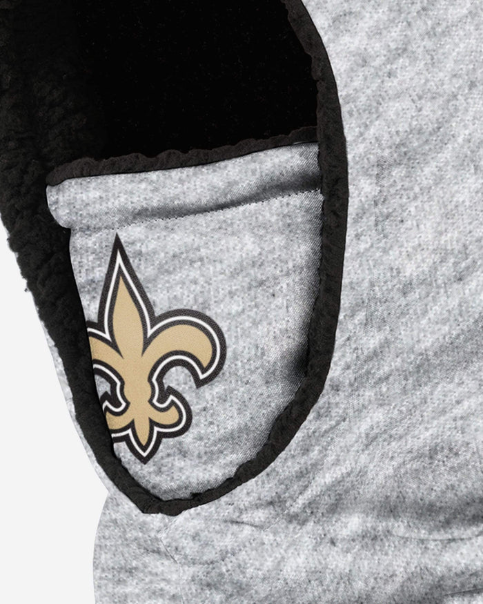 New Orleans Saints Heather Grey Big Logo Hooded Gaiter FOCO - FOCO.com