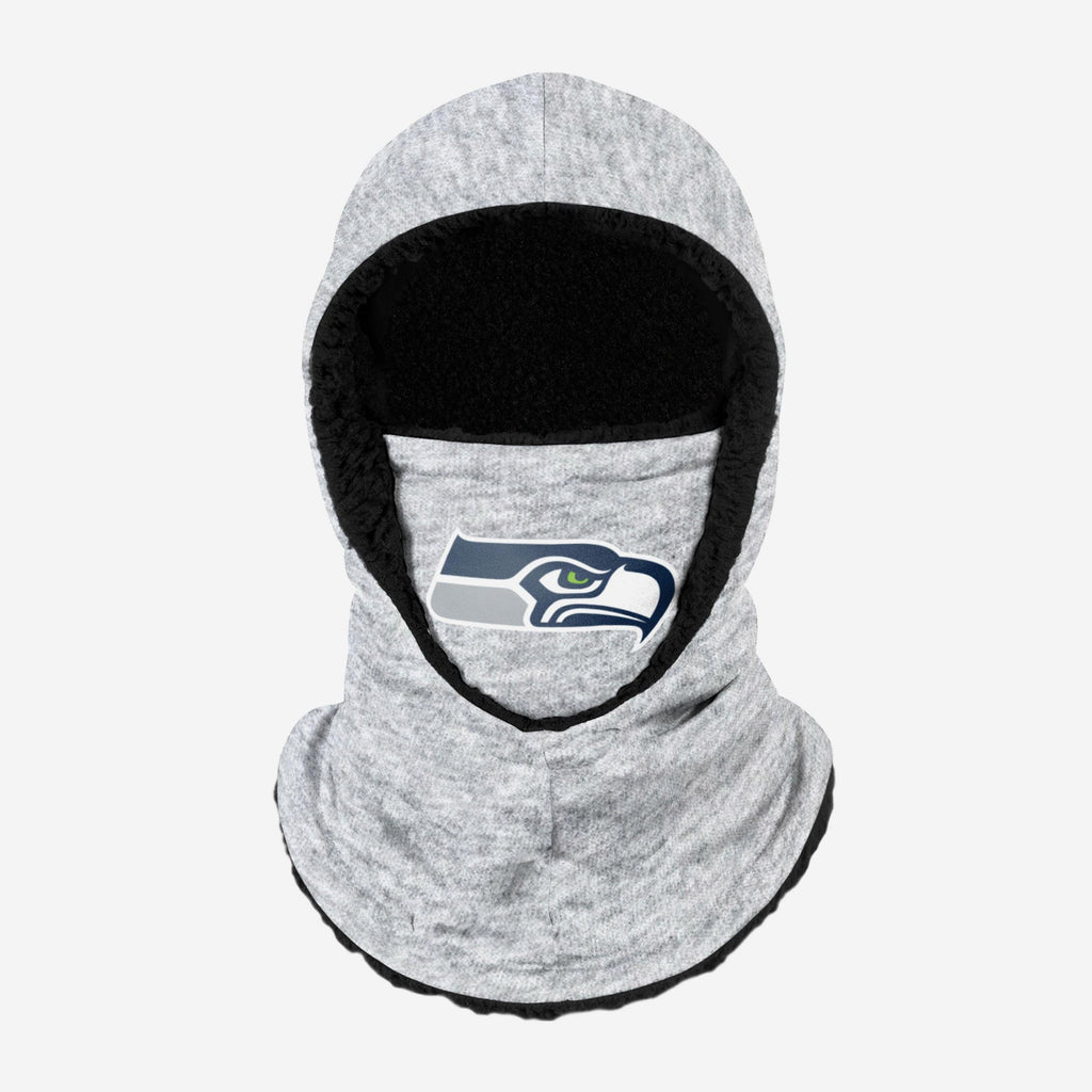 Seattle Seahawks Heather Grey Big Logo Hooded Gaiter FOCO Adult - FOCO.com