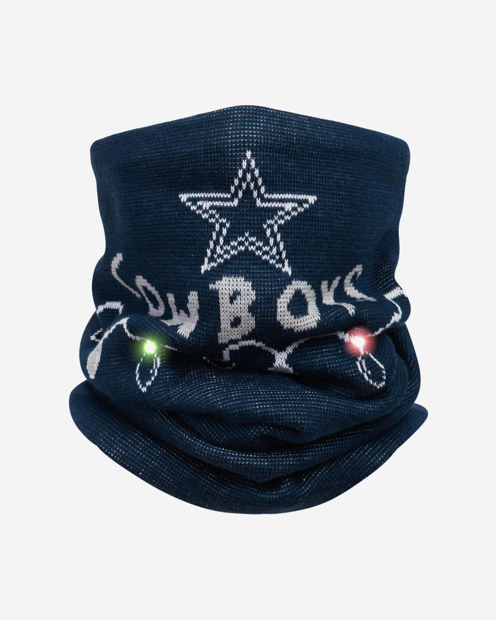 Dallas Cowboys Light Up Knit Gaiter Scarf FOCO - FOCO.com