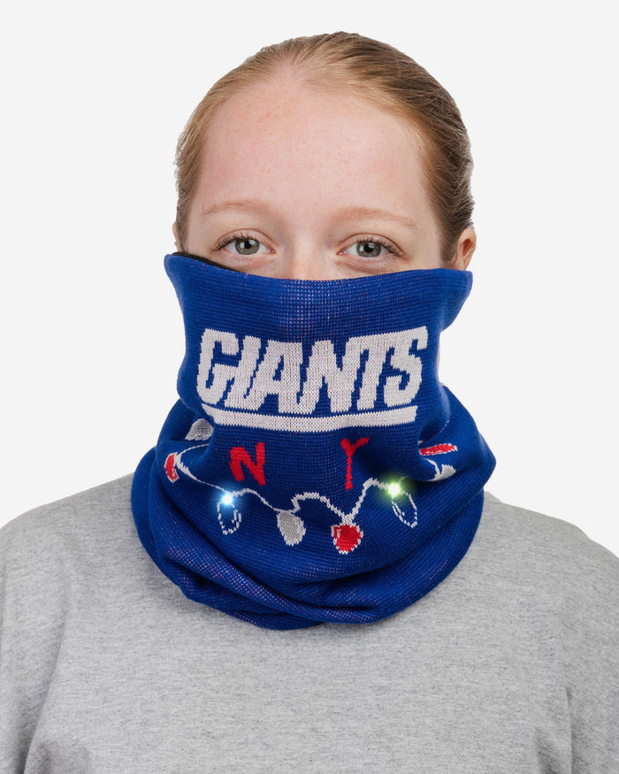 New York Giants Light Up Knit Gaiter Scarf FOCO - FOCO.com