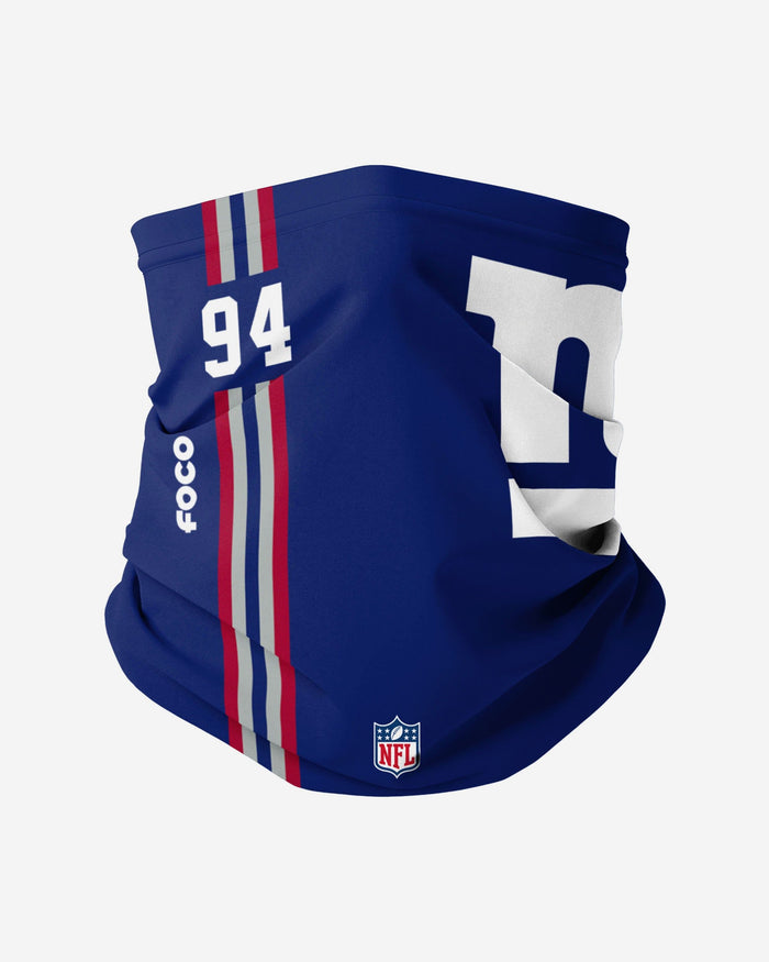 Dalvin Tomlinson New York Giants On-Field Sideline Logo Gaiter Scarf FOCO - FOCO.com
