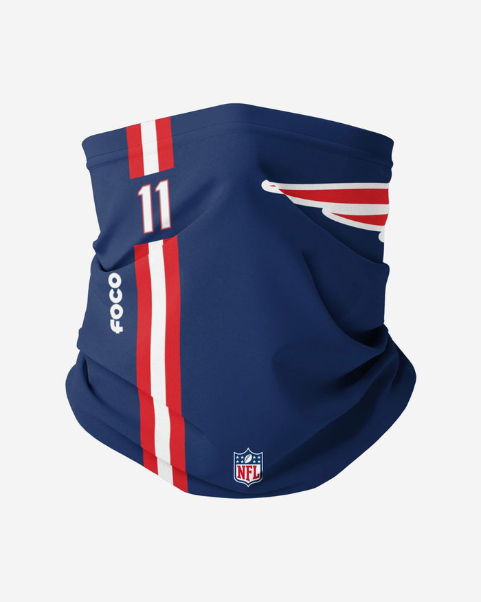 Julian Edelman New England Patriots On-Field Sideline Logo Gaiter Scarf FOCO - FOCO.com