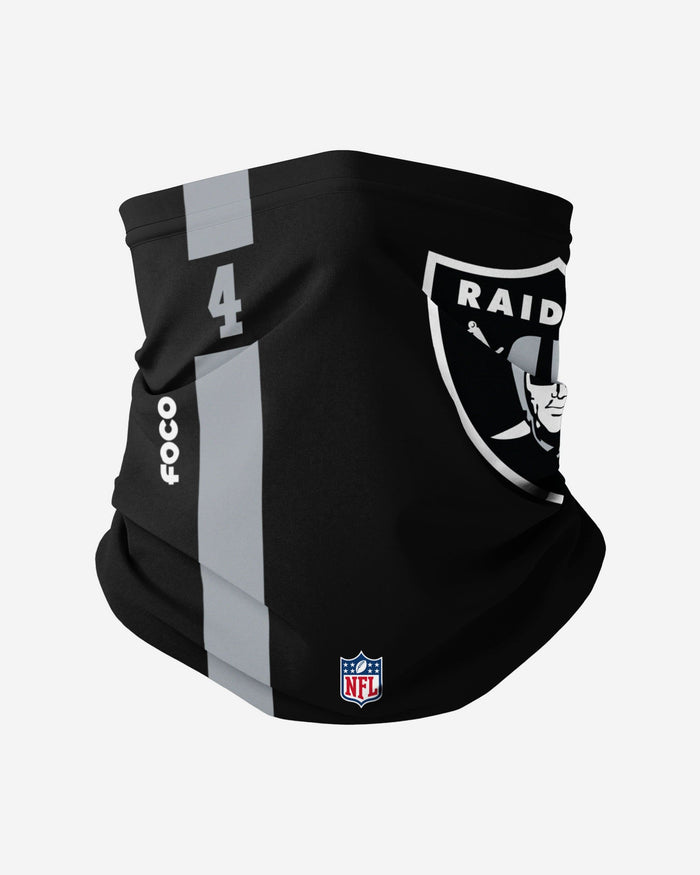 Derek Carr Las Vegas Raiders On-Field Sideline Logo Gaiter Scarf FOCO - FOCO.com