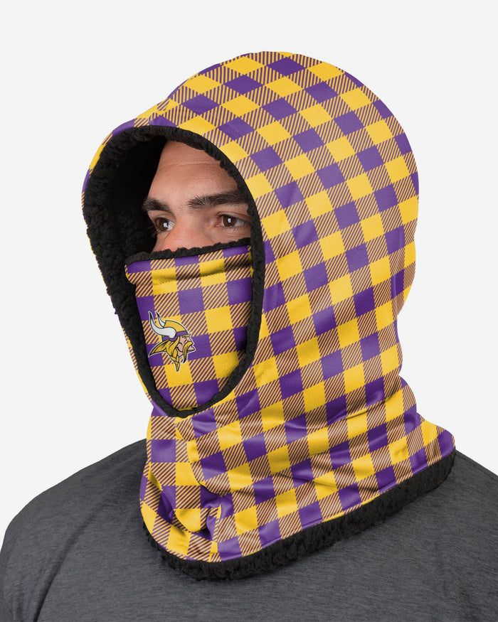 Minnesota Vikings Plaid Hooded Gaiter FOCO - FOCO.com