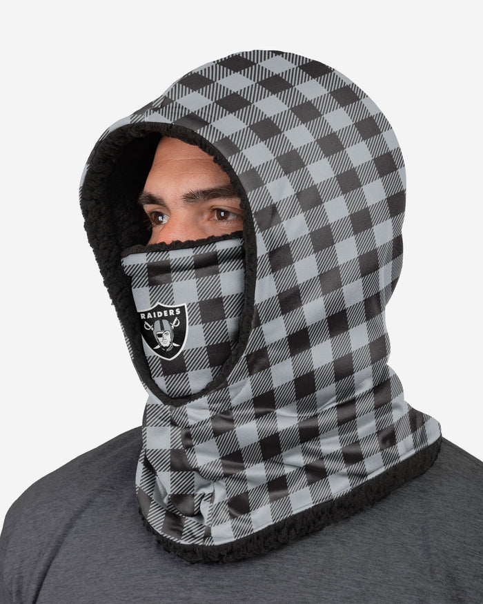 Las Vegas Raiders Plaid Hooded Gaiter FOCO - FOCO.com