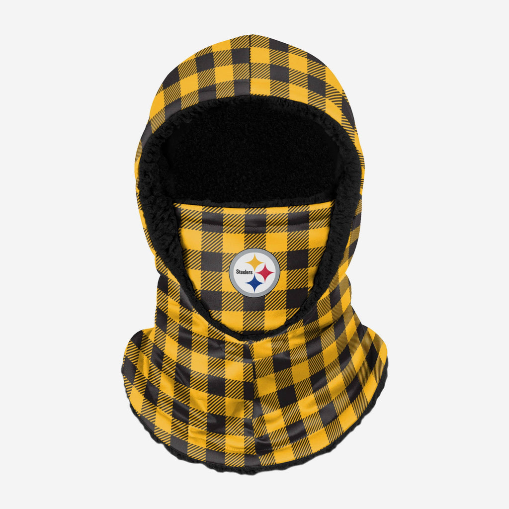 Pittsburgh Steelers Plaid Hooded Gaiter FOCO - FOCO.com