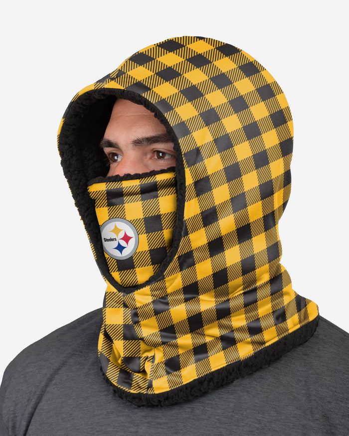 Pittsburgh Steelers Plaid Hooded Gaiter FOCO - FOCO.com