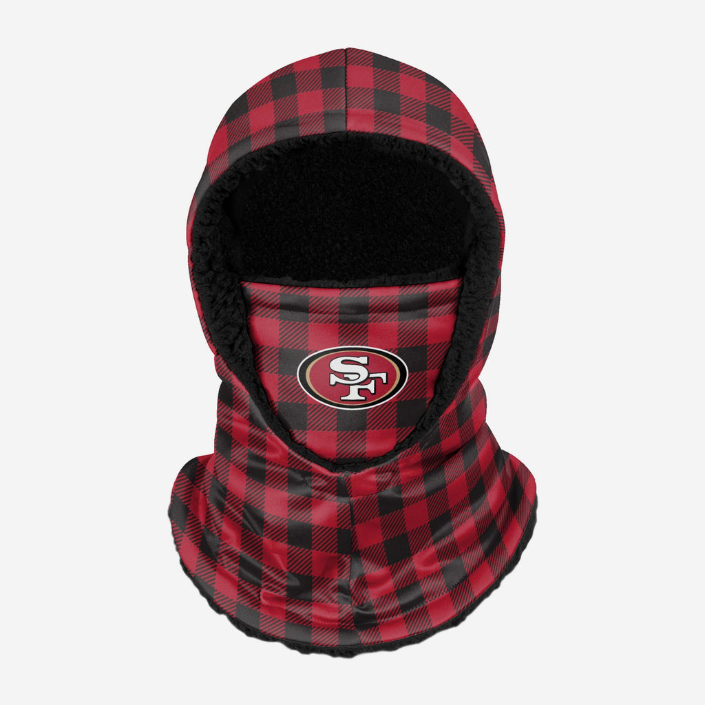 San Francisco 49ers Plaid Hooded Gaiter FOCO - FOCO.com