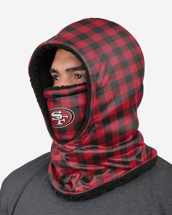 San Francisco 49ers Plaid Hooded Gaiter FOCO - FOCO.com