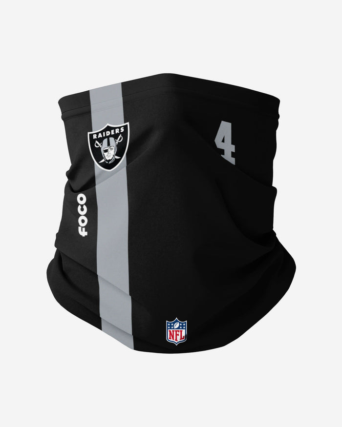Derek Carr Las Vegas Raiders On-Field Sideline Gaiter Scarf FOCO - FOCO.com