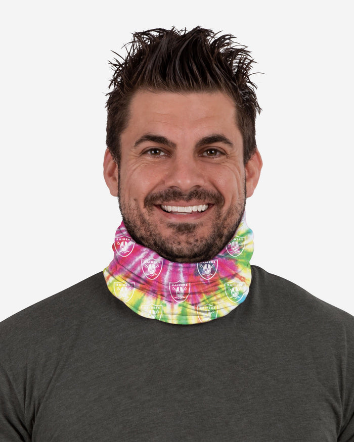 Las Vegas Raiders Pastel Tie-Dye Gaiter Scarf FOCO - FOCO.com